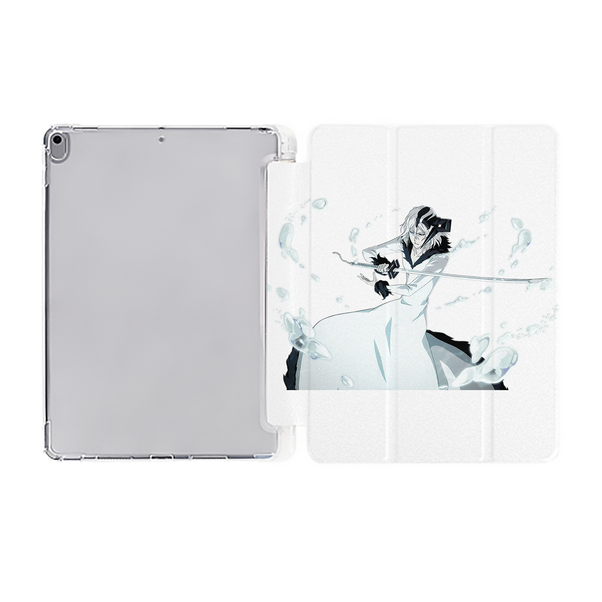 （画像用） ブリーチ 黒崎一護（くろさき いちご）BLEACH Kurosaki Ichigo IPad ケース ペン収納付き 三つ折りスタンド PUレザー×シリコン 対応機種9.5/10.5/10.9インチ